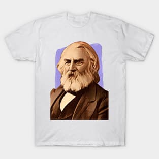 American Poet Henry Wadsworth Longfellow illustration T-Shirt